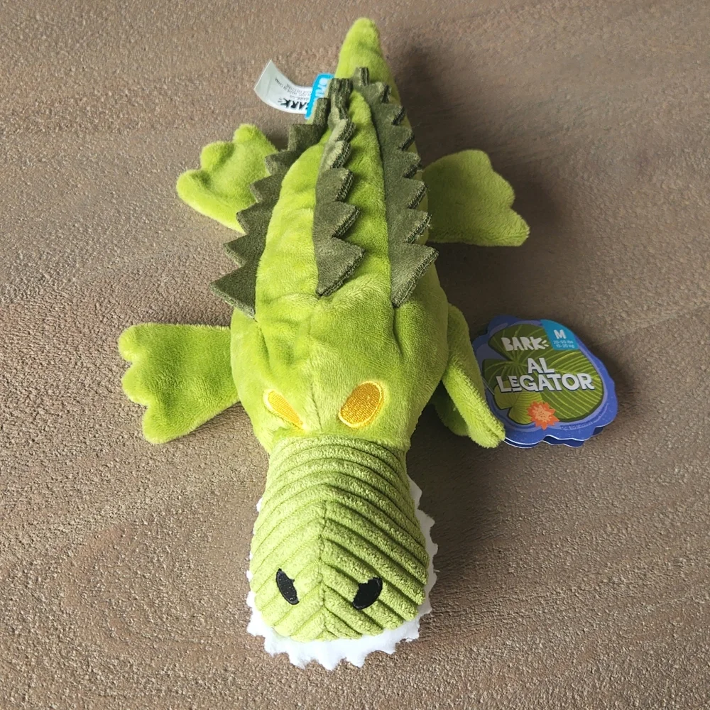 New Bark Box “ Al Legator “ Dog Toy Ocean Alligator Crocodile Medium Size
